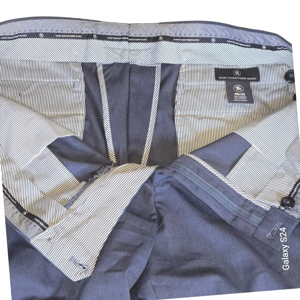 Hart‎ Schaffner Marx Men's Blue Dress Pants Career Business Casual